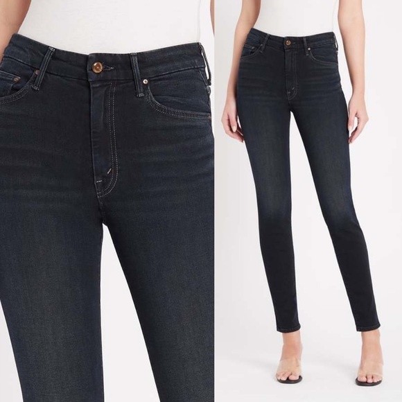 SOLD-Mother Denim Looker Crop Skinny Jeans in Coffee, Tea, or Me Size 26 - Picture 3 of 15